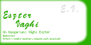 eszter vaghi business card